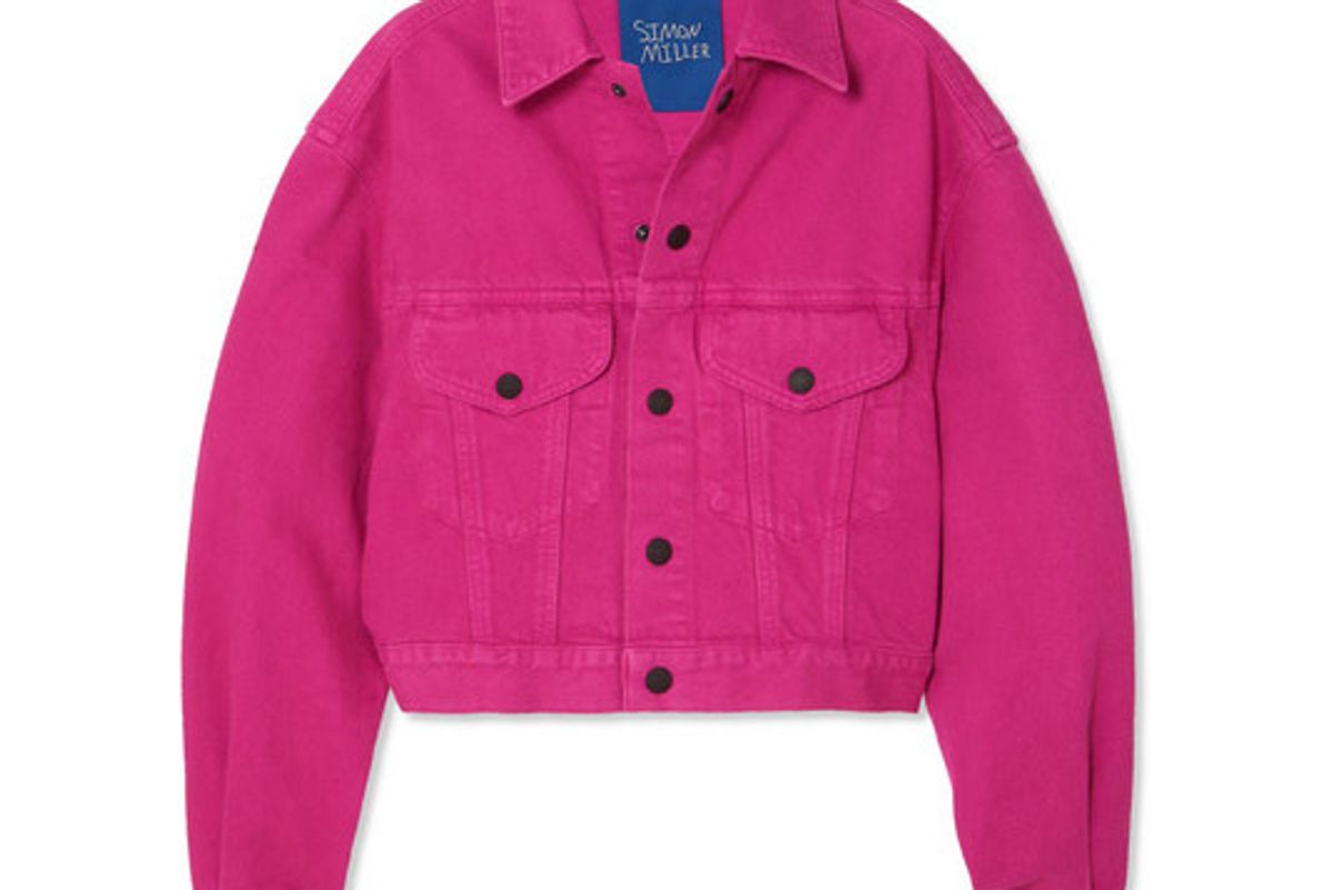 simon miller morgo cropped denim jacket