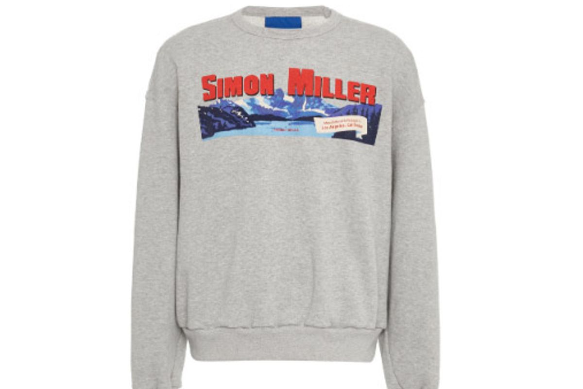 simon miller r19orem terry crewneck logo sweatshirt