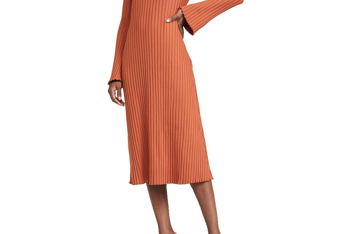 simon miller rib wells long sleeve dress