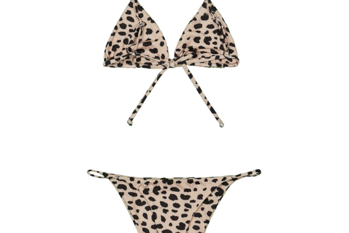 skin by same leopard triangle top and bottom