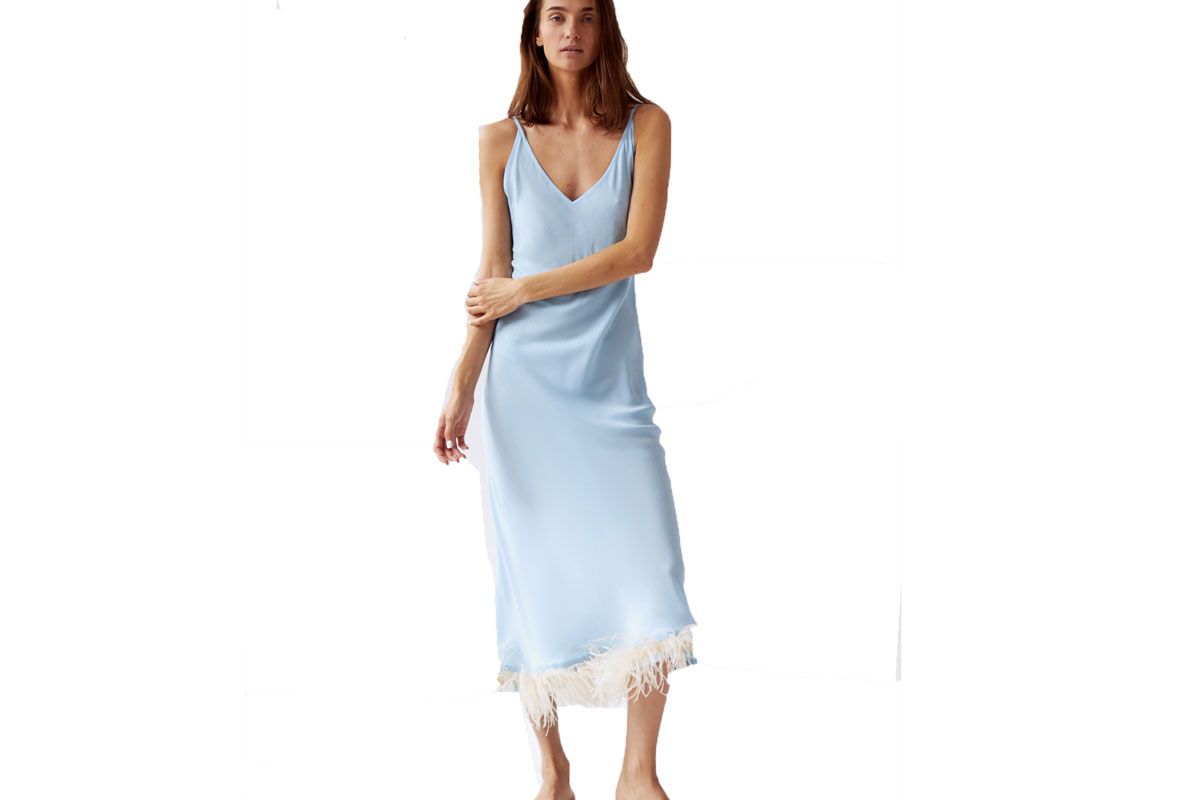 sleeper blue slip dress shop