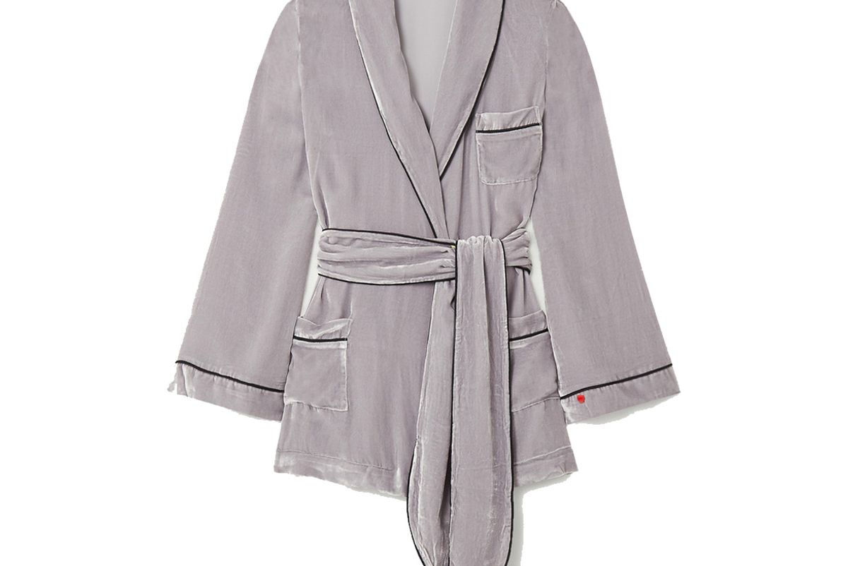 sleeping with jacques the bon viviant belted piped velvet robe