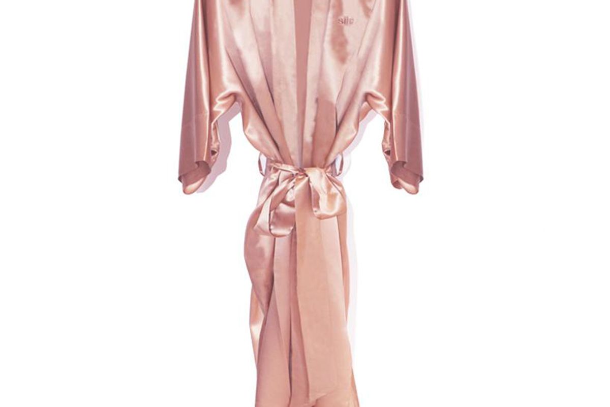 slip slipsilk robe pink