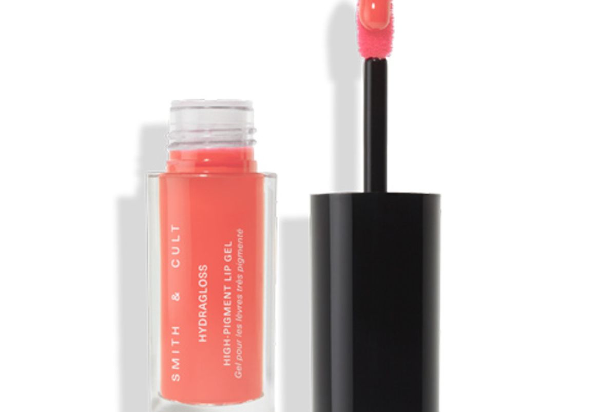 smith and cult hydragloss high pigment lip gel in coral peach