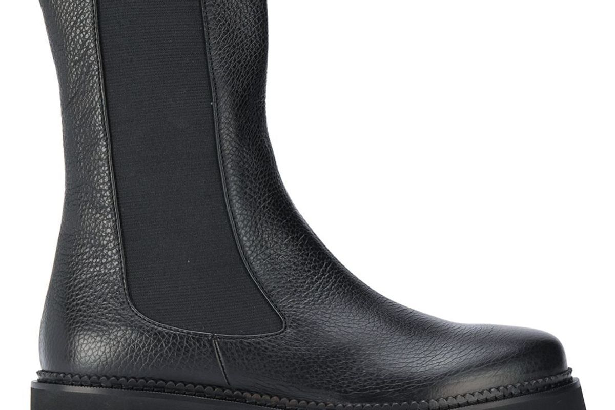 societe anonyme ridged sole leather boots