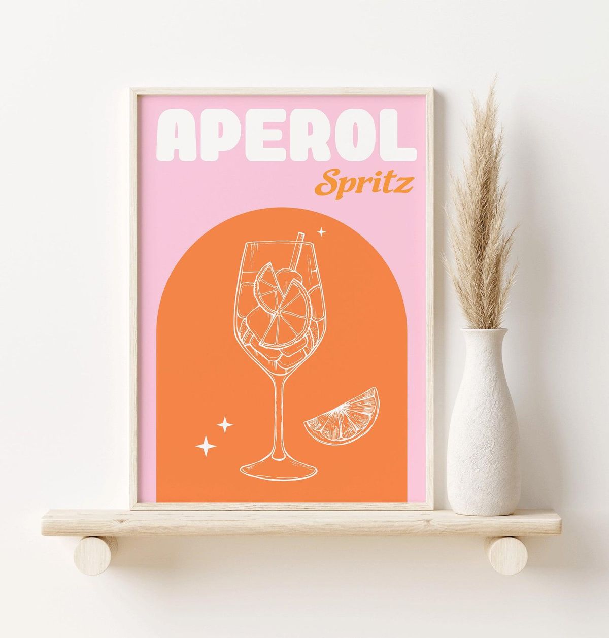 sofe store pink aperol spritz print