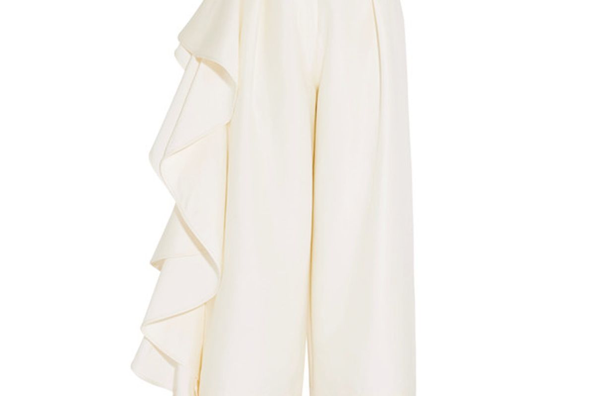 Solace London ruffled crepe culottes