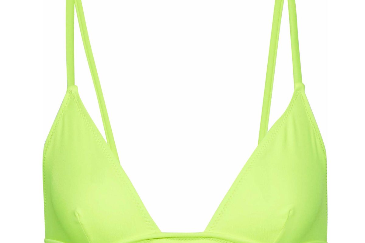 solid and striped the morgan neon triangle bikini top