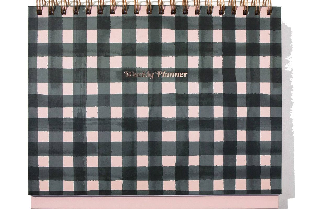 sonix weekly desk planner gingham