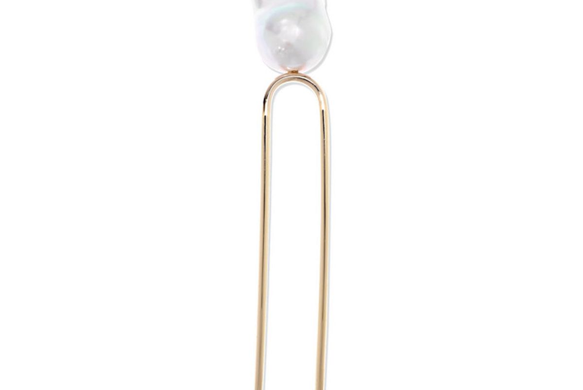 sophie bille brahe grace blanc 10 karat gold pearl hair slide