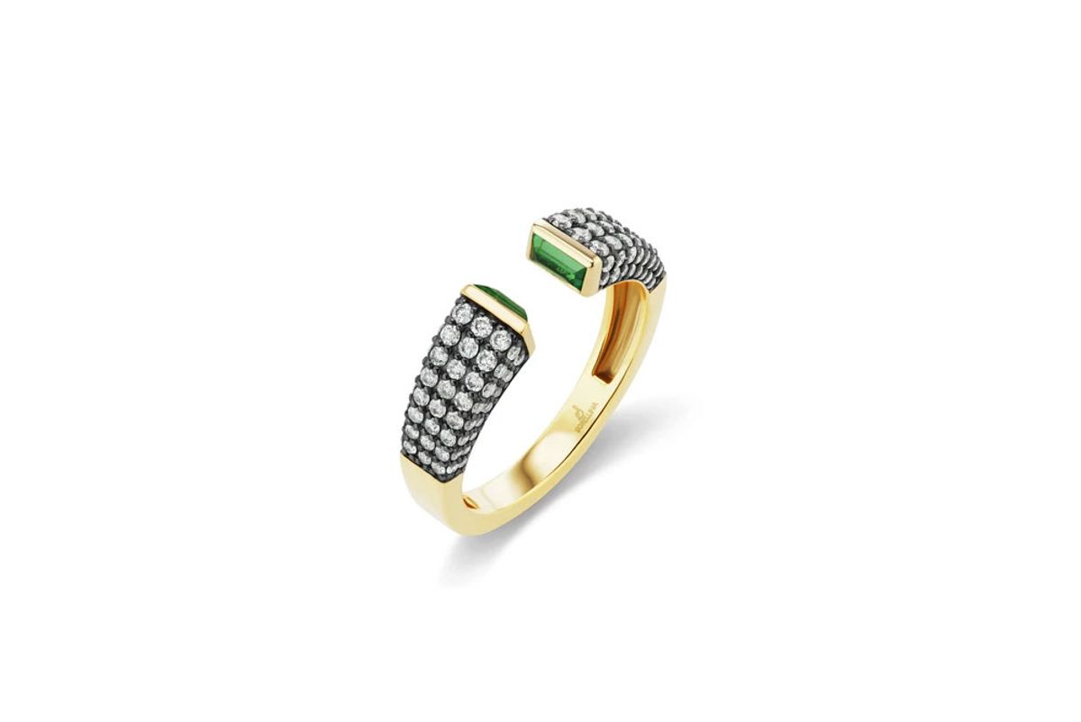 sorellina stx and stone pave open ring