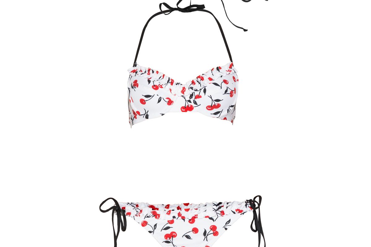 soshanna classic cherry bra halter top and bottom