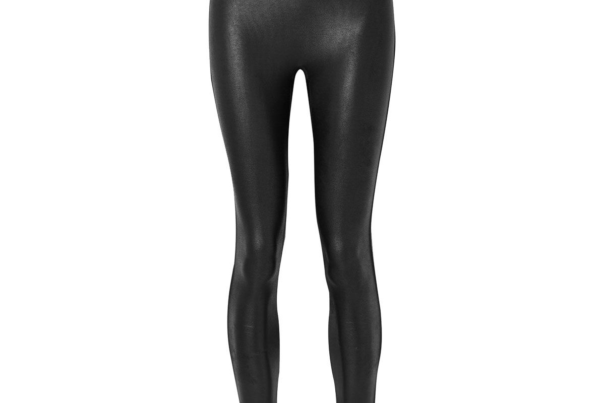 spanx faux stretch leather leggings