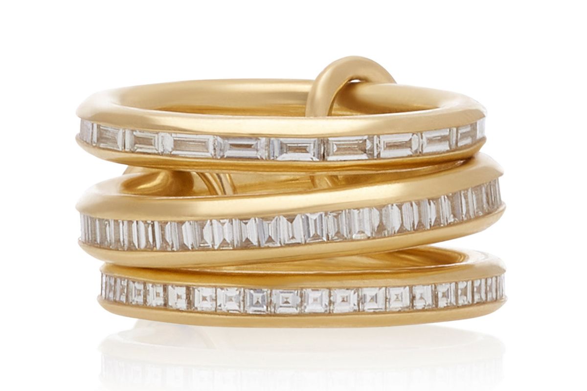 spinelli kilcollin manava set of three 18k gold diamond rings
