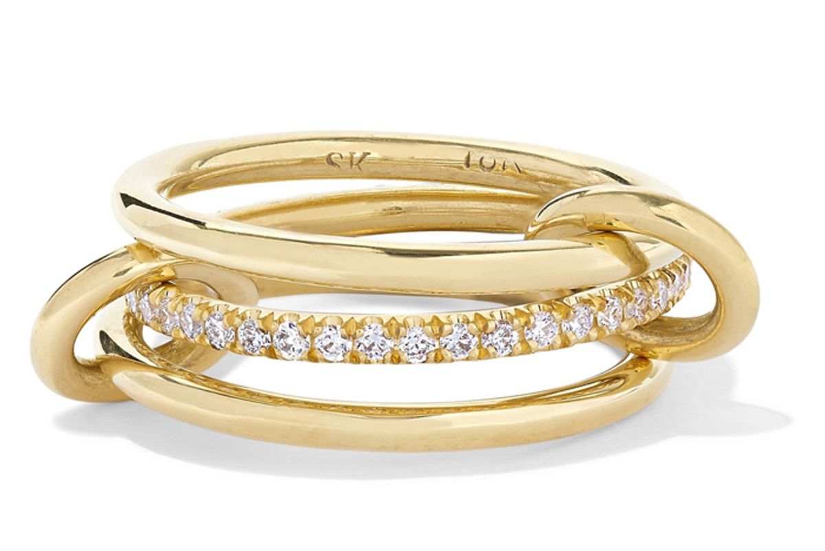 spinelli kilcollin sonny set of three 18 karat gold diamond rings