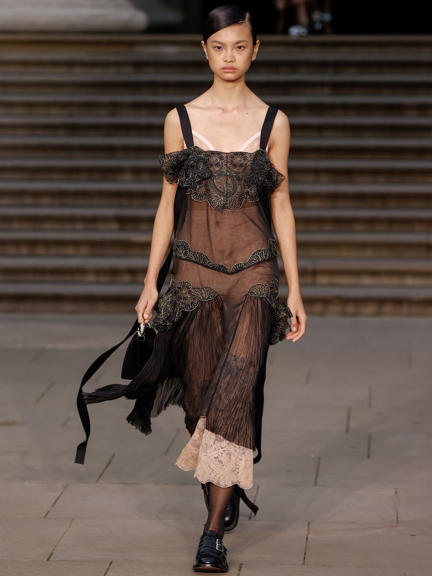 spring trends black dress runway