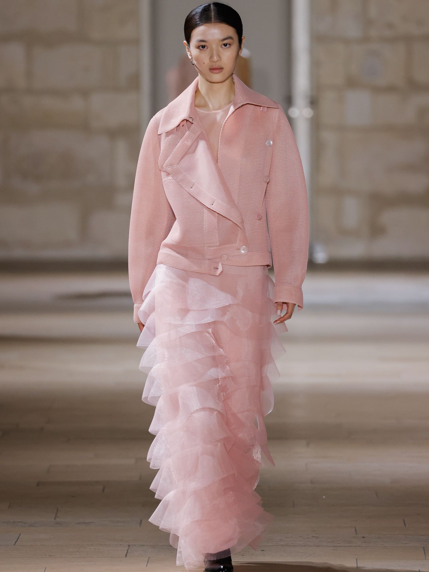 spring trends pink runway dress