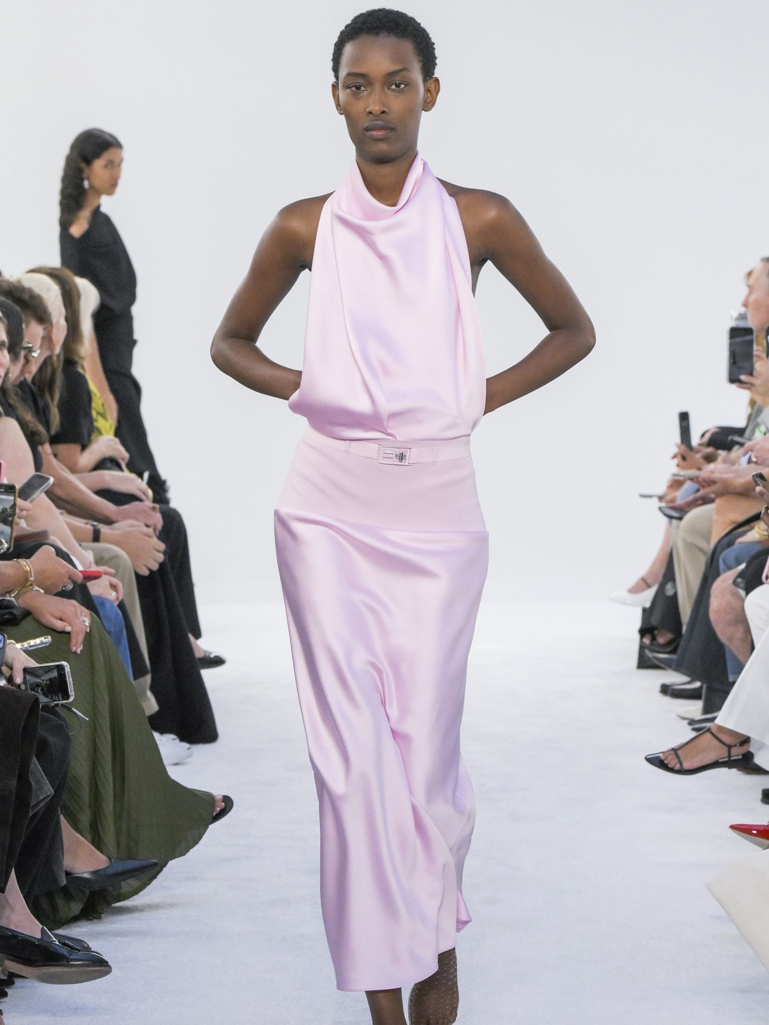 spring trends pink runway dress