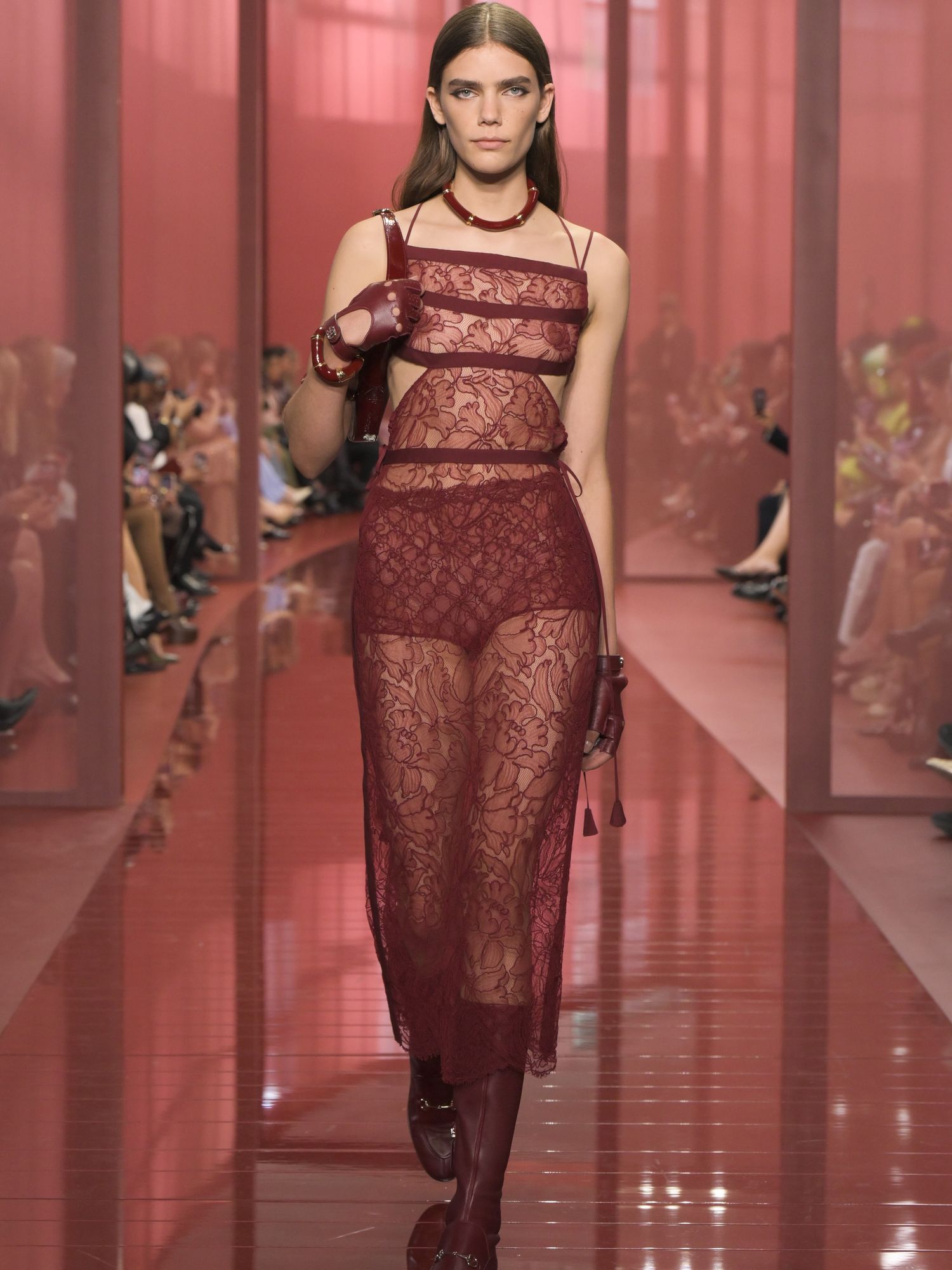 spring trends red dress runway