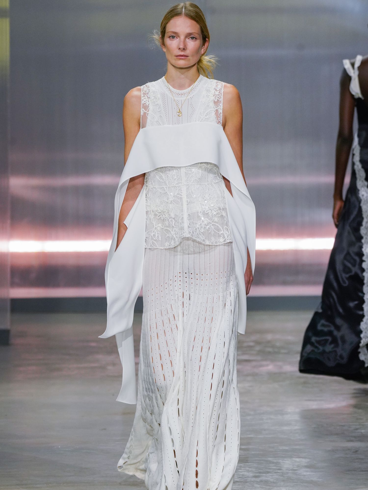 spring trends white gown runway