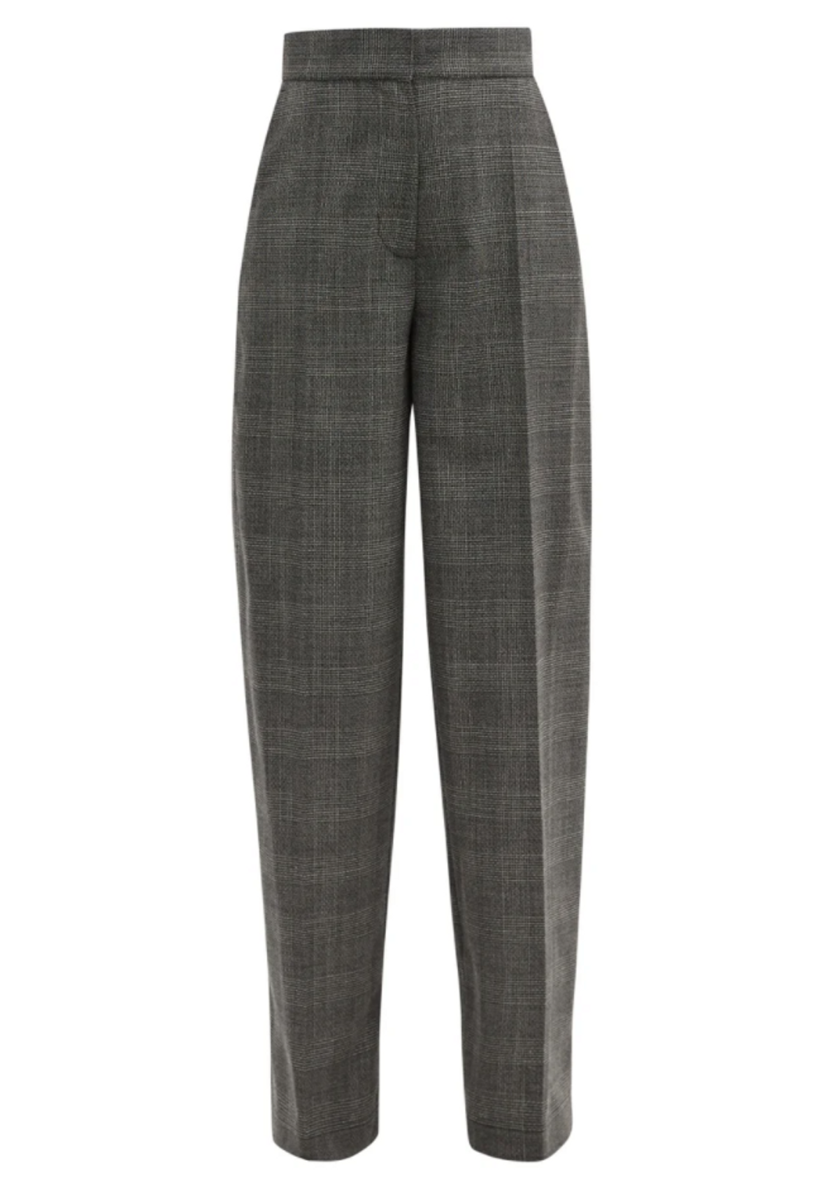 ssone reunion wide leg prince of wales wool trousers