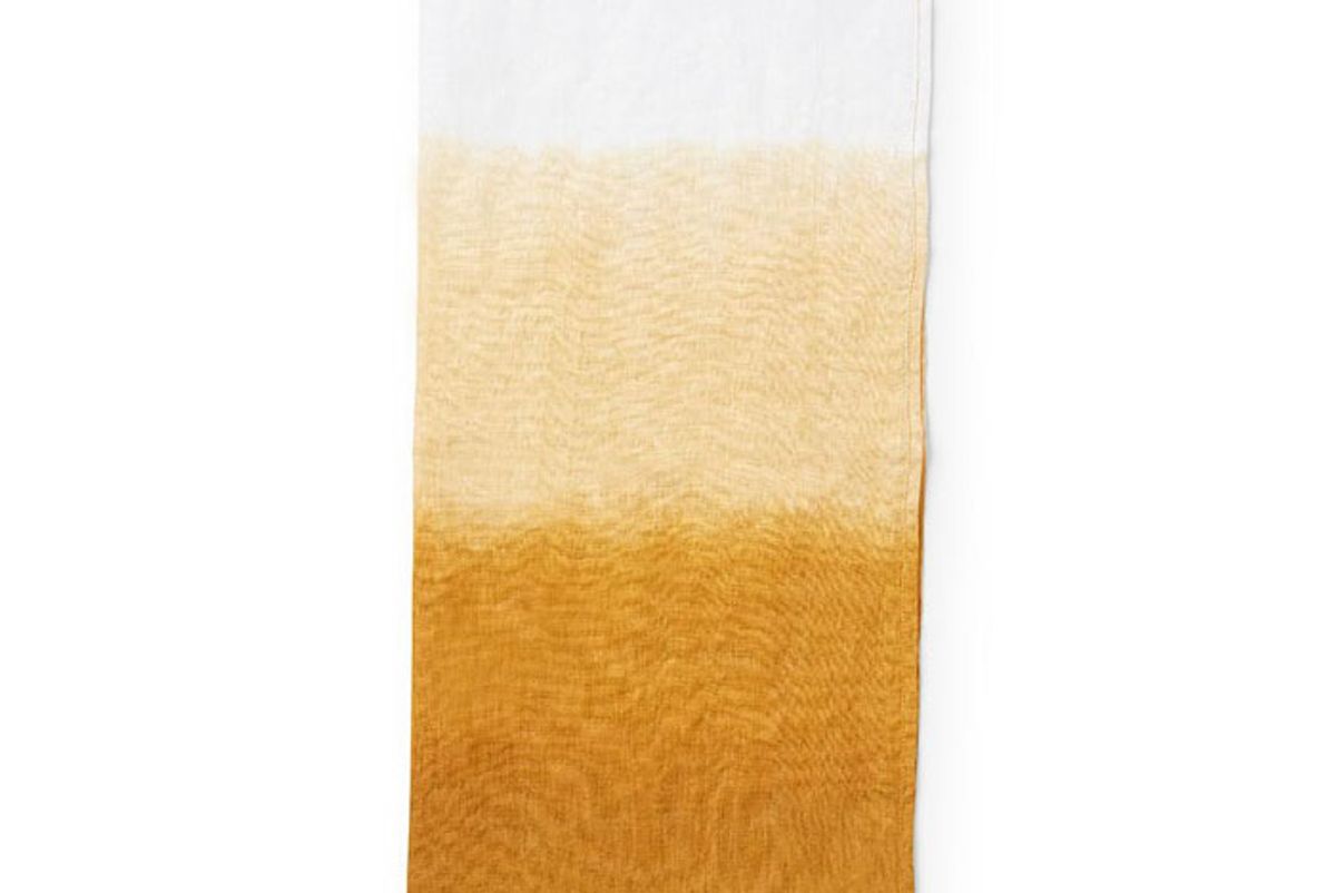 st frank ochre linen napkin