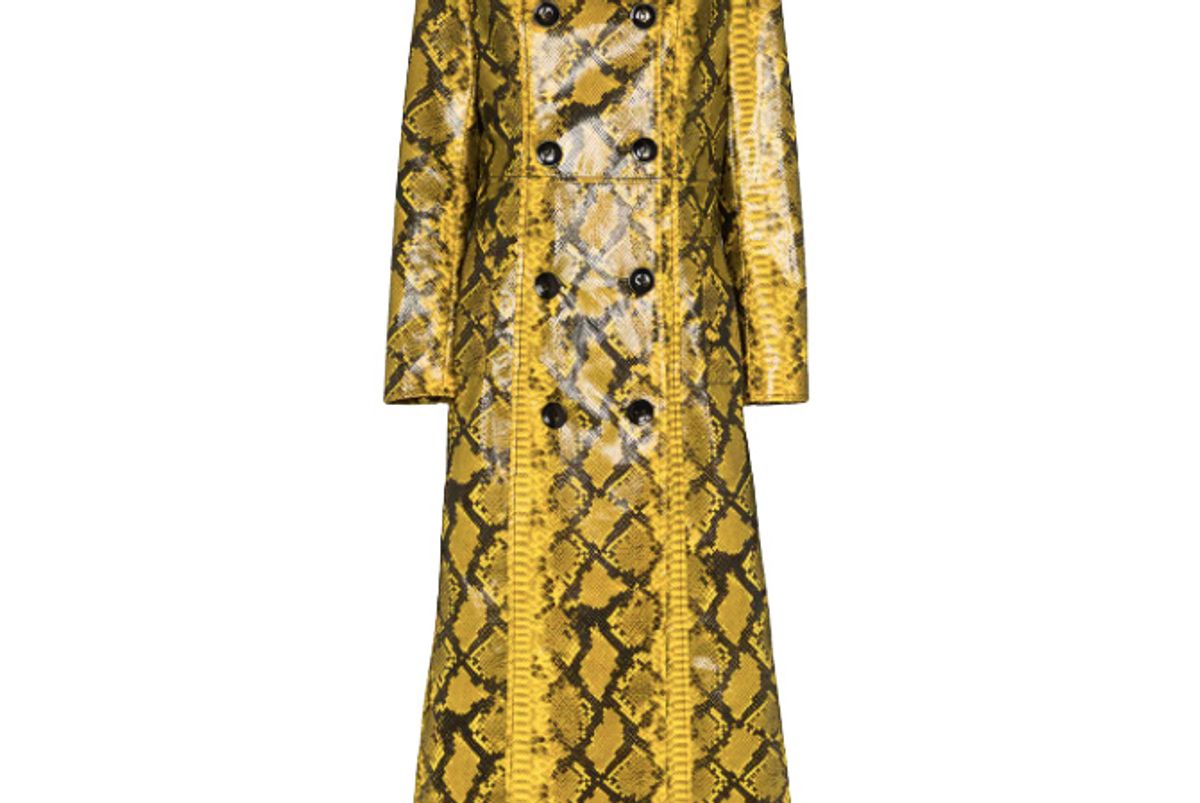 stand studio sachinsha snake print faux leather coat