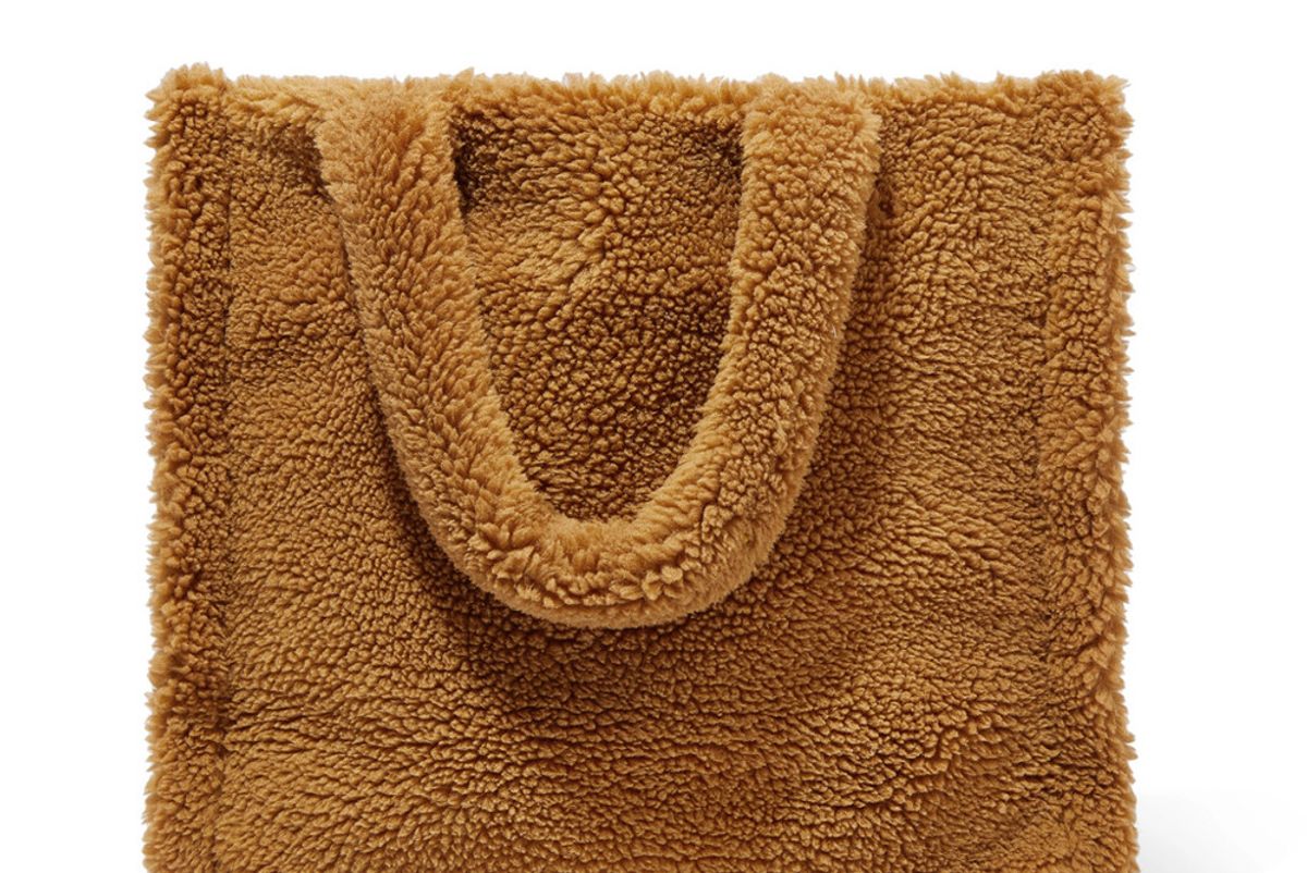 stand studios lolita faux shearling tote