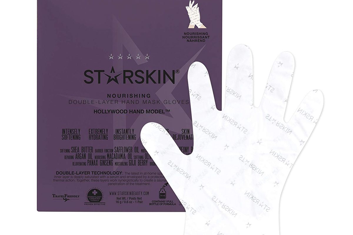 starskin hollywood hand model nourishing double layer hand mask gloves