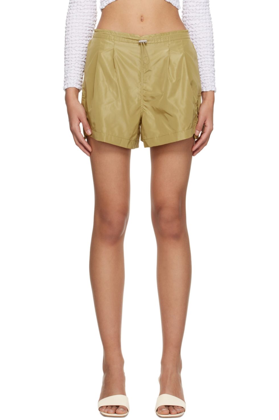 Staud Colin Khaki Shorts