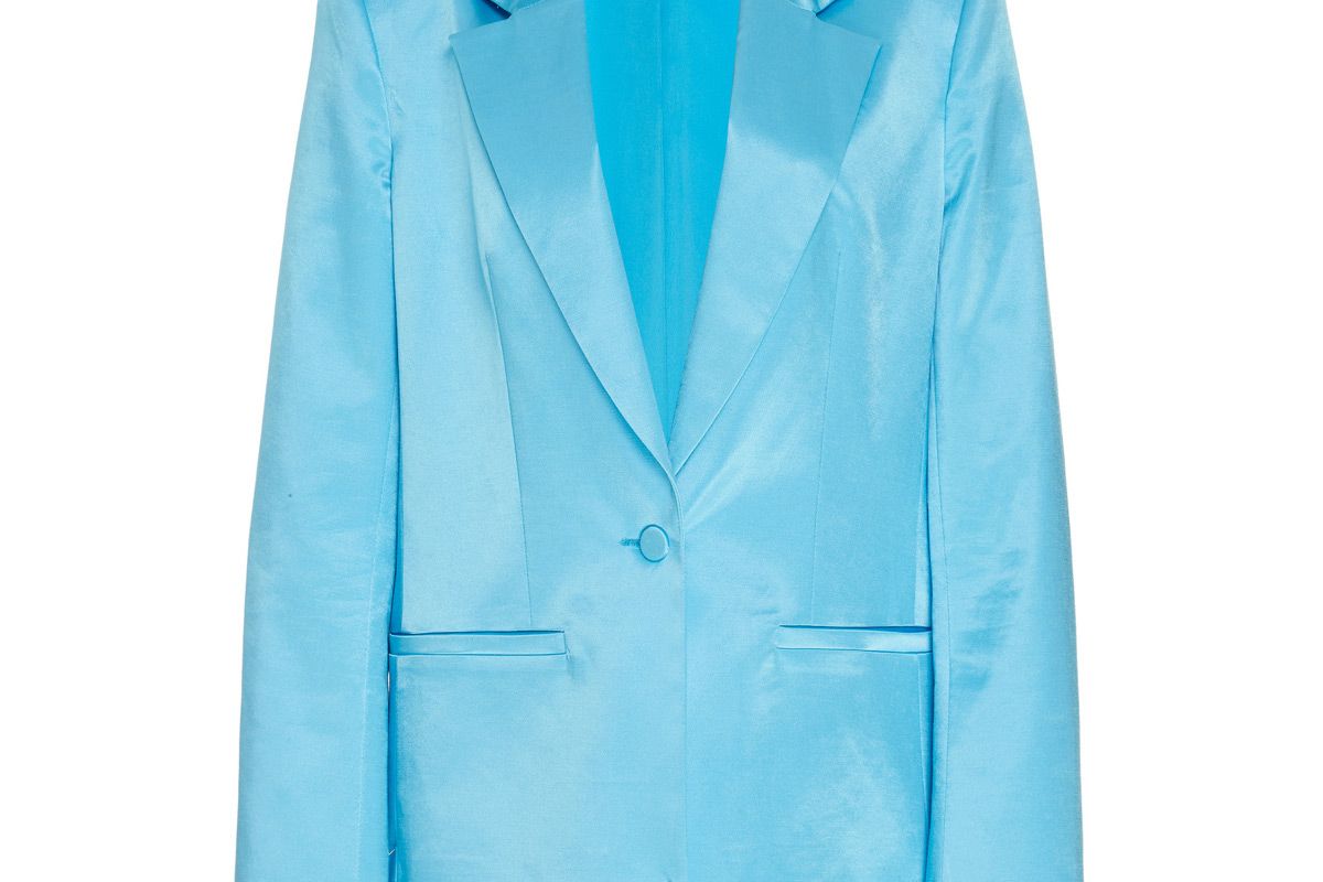 staud madden satin blazer