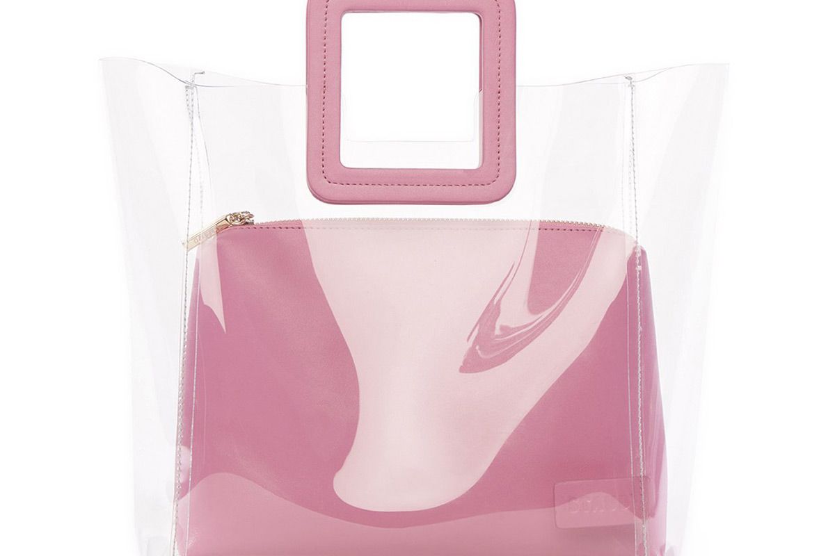 staud shirley bag clear