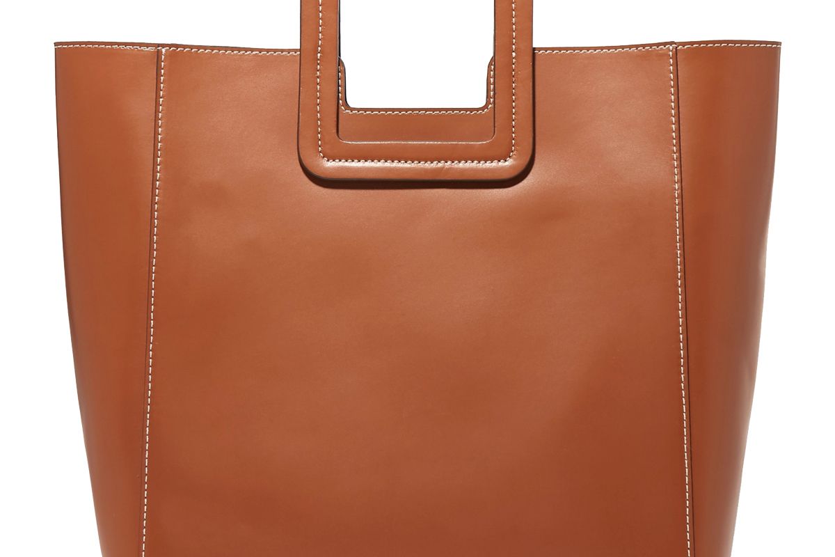 staud shirley leather tote