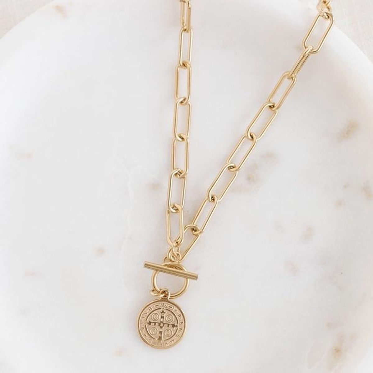 stella and haas saint pendant necklace