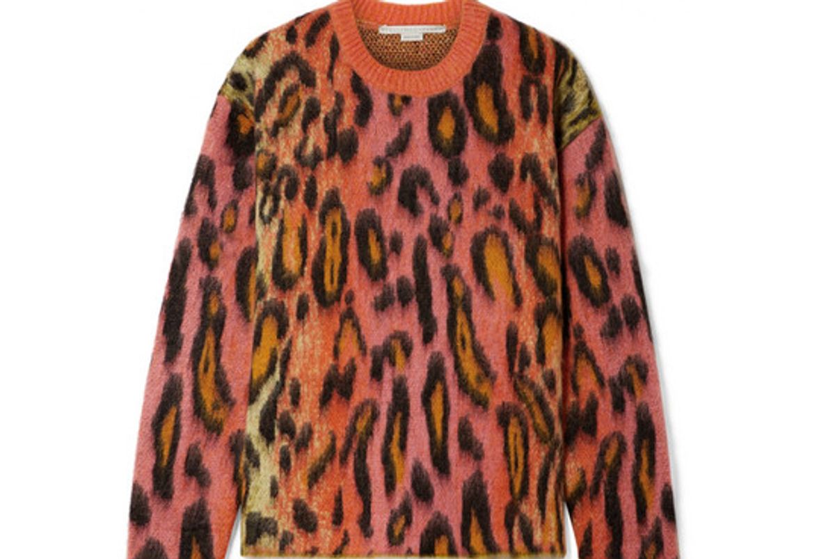 stella mcCartney brushed mohair blend jacquard sweater