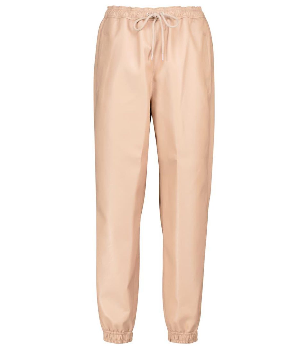 stella mccartney faux leather sweatpants