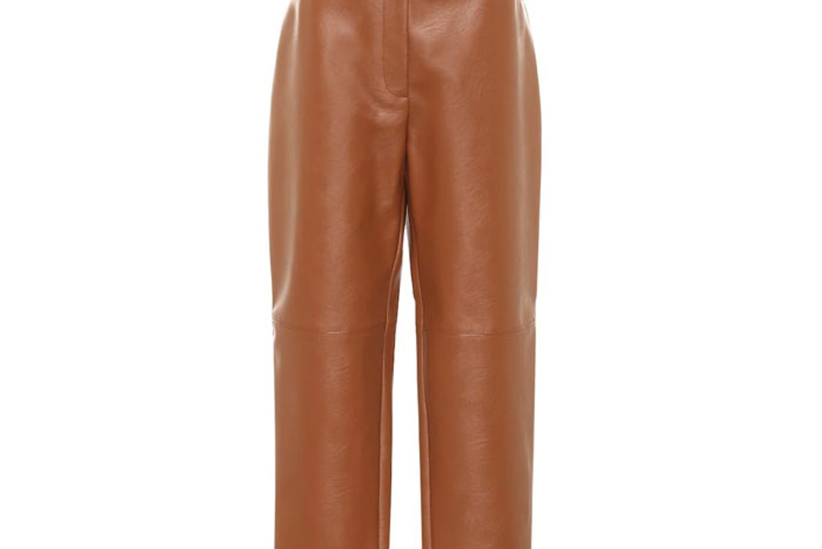 stella mccartney hailey faux leather straight pants