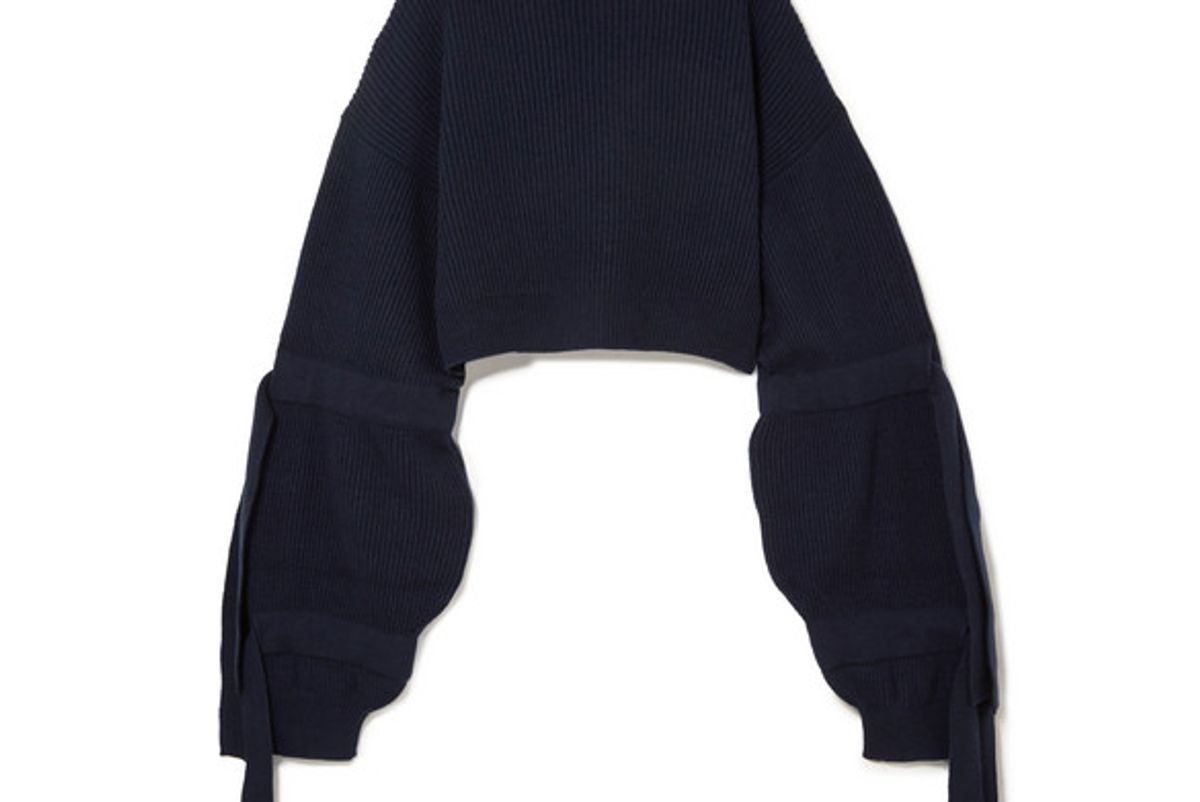 stella mccartney ribbed cashmere blend hooded sweater