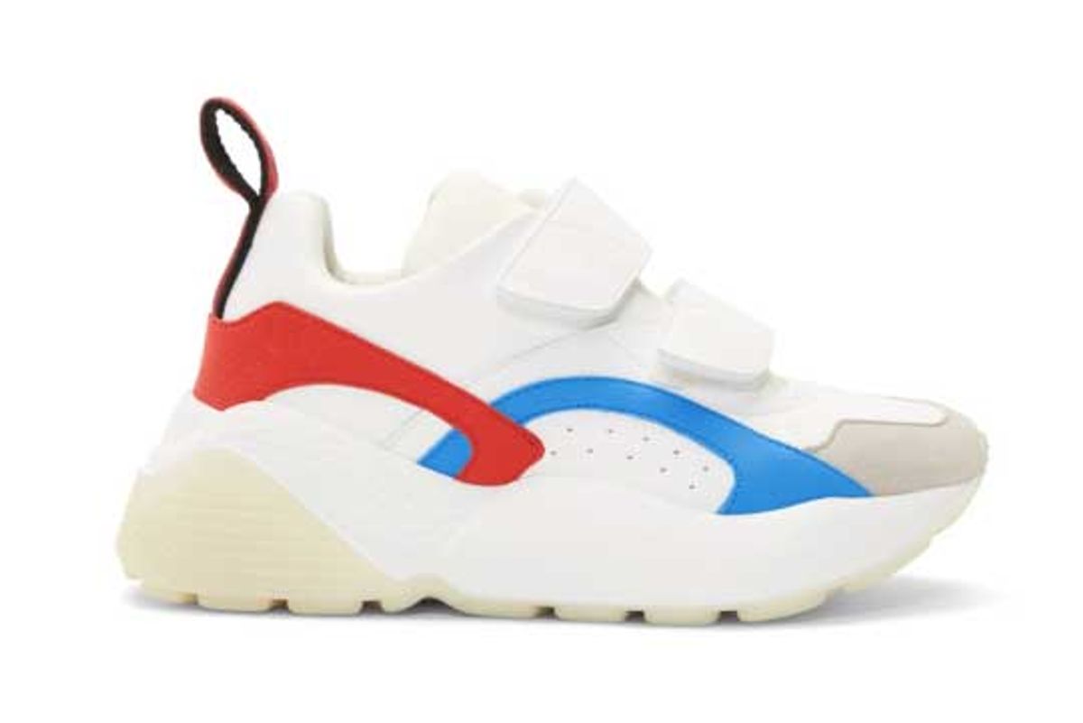 stella mccartney white and red eclypse strap sneakers