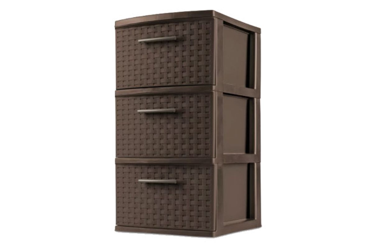 sterilite 3 drawer medium weave tower