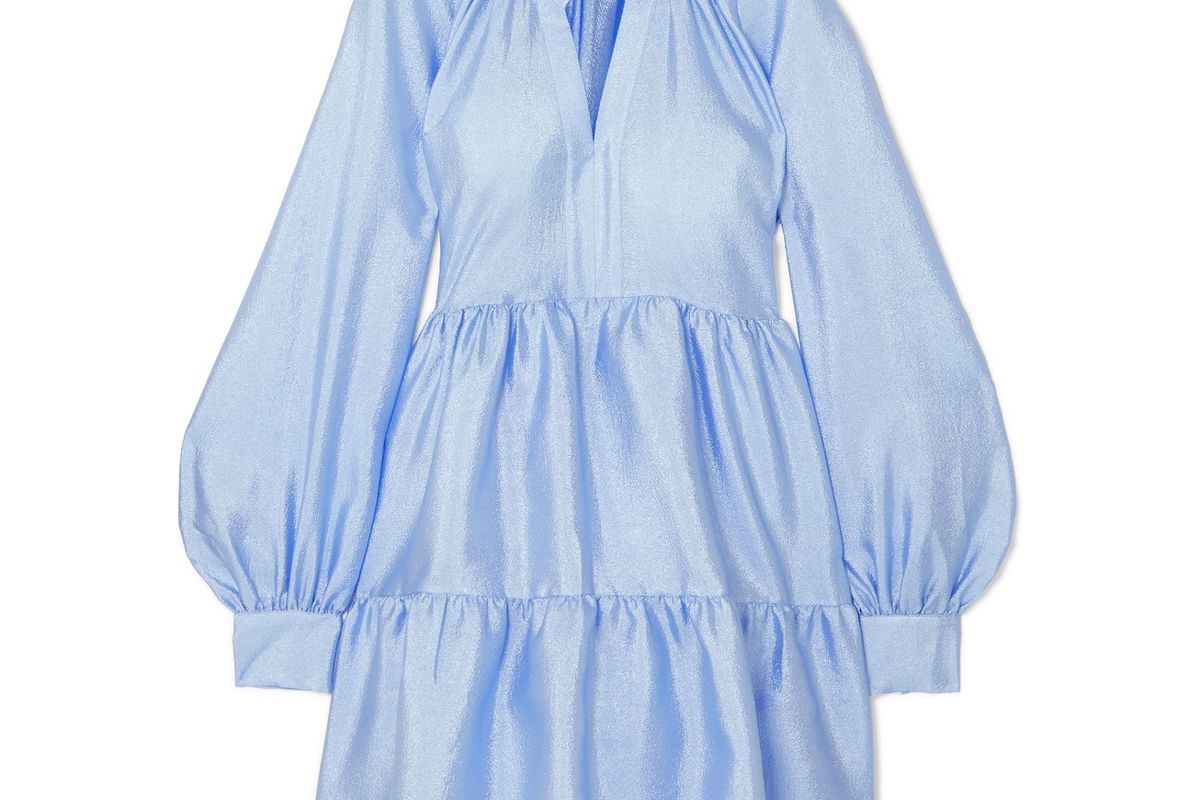 stine goya jasmine crinkled taffeta mini dress