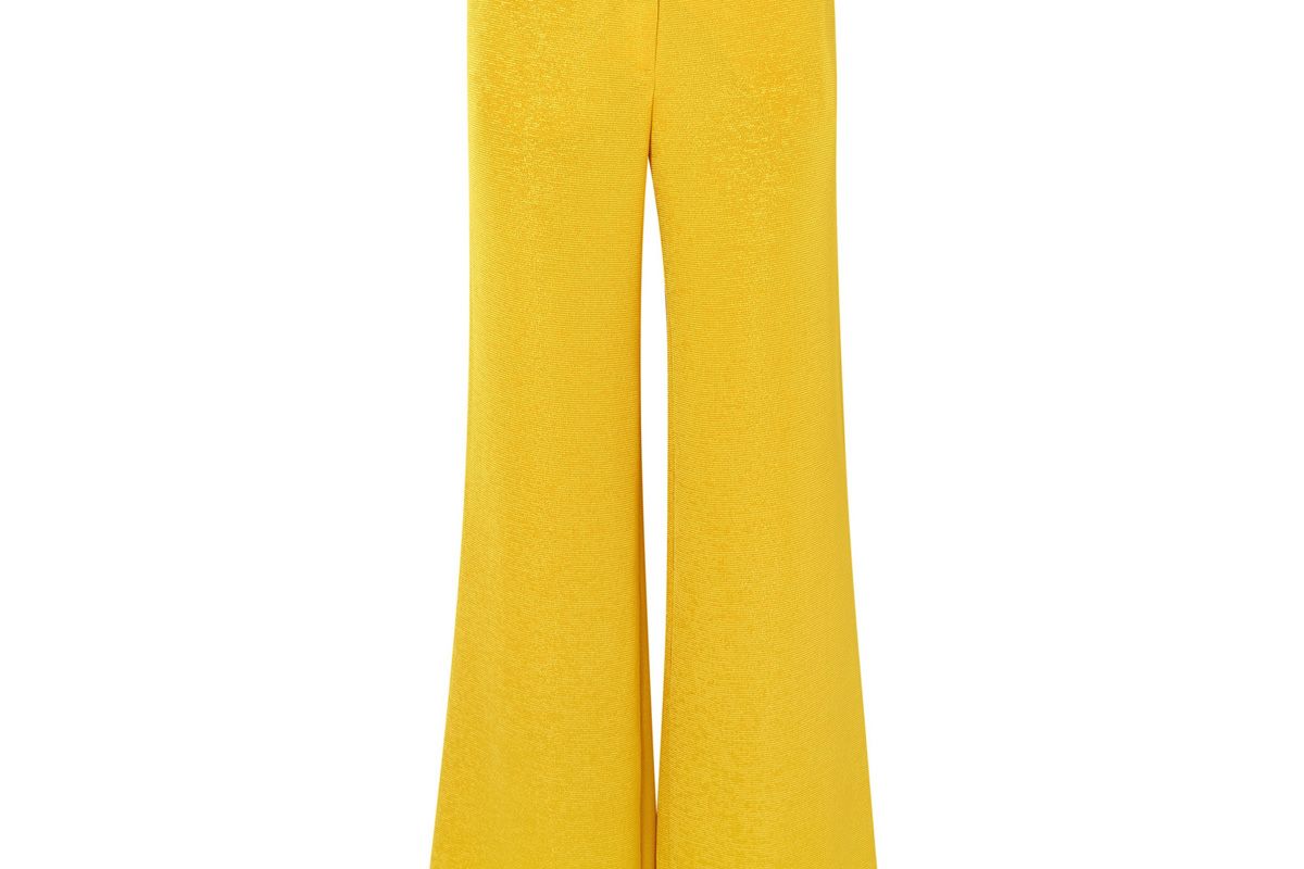 stine goya luca metallic woven wide leg pants