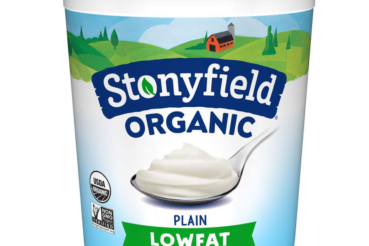 stonyfield organic plain lowfat yogurt