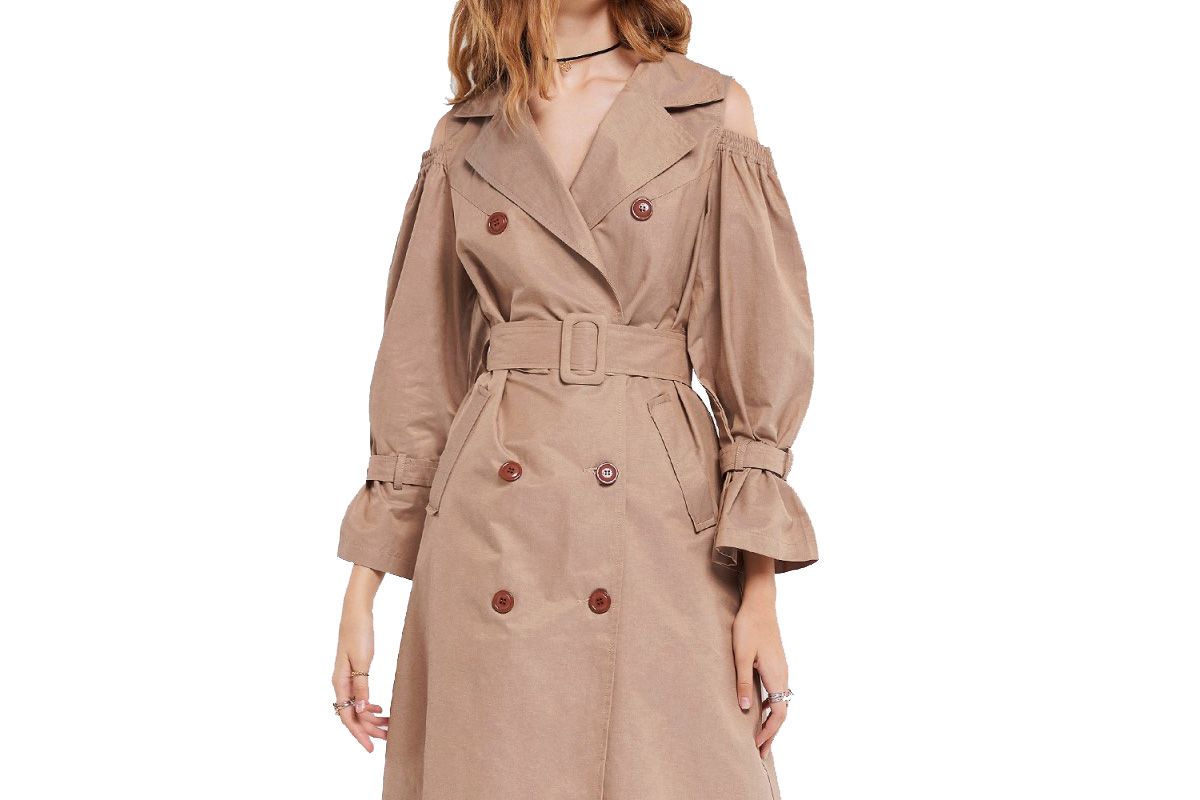 Eva Cold Shoulder Trench Coat