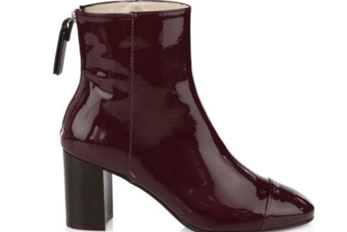 stuart weitzman classic patent leather boots