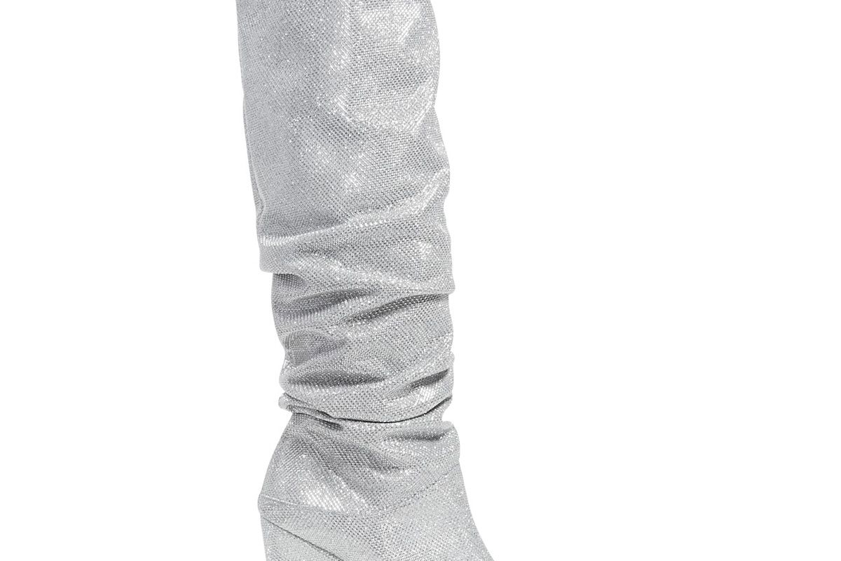 Smashing Scrunched Metallic Tall Boots