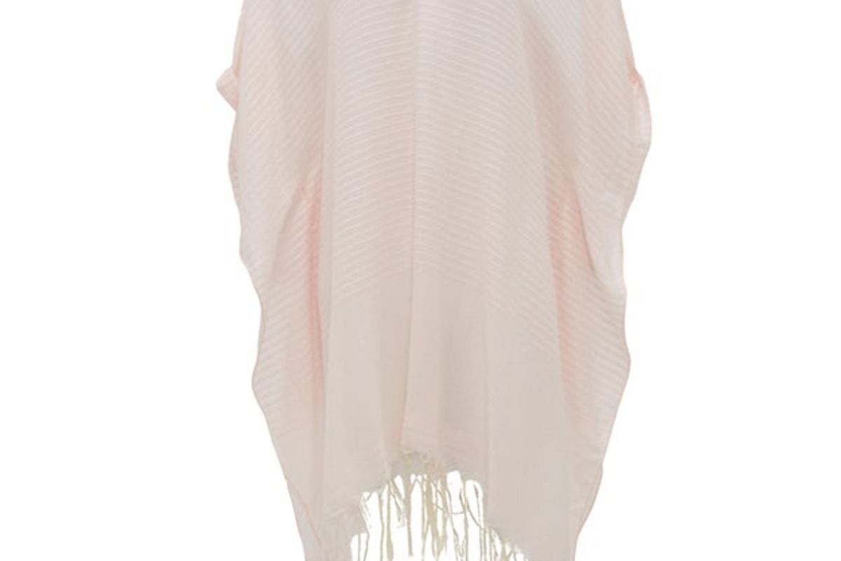 su paris luma fringed striped cotton voile kaftan