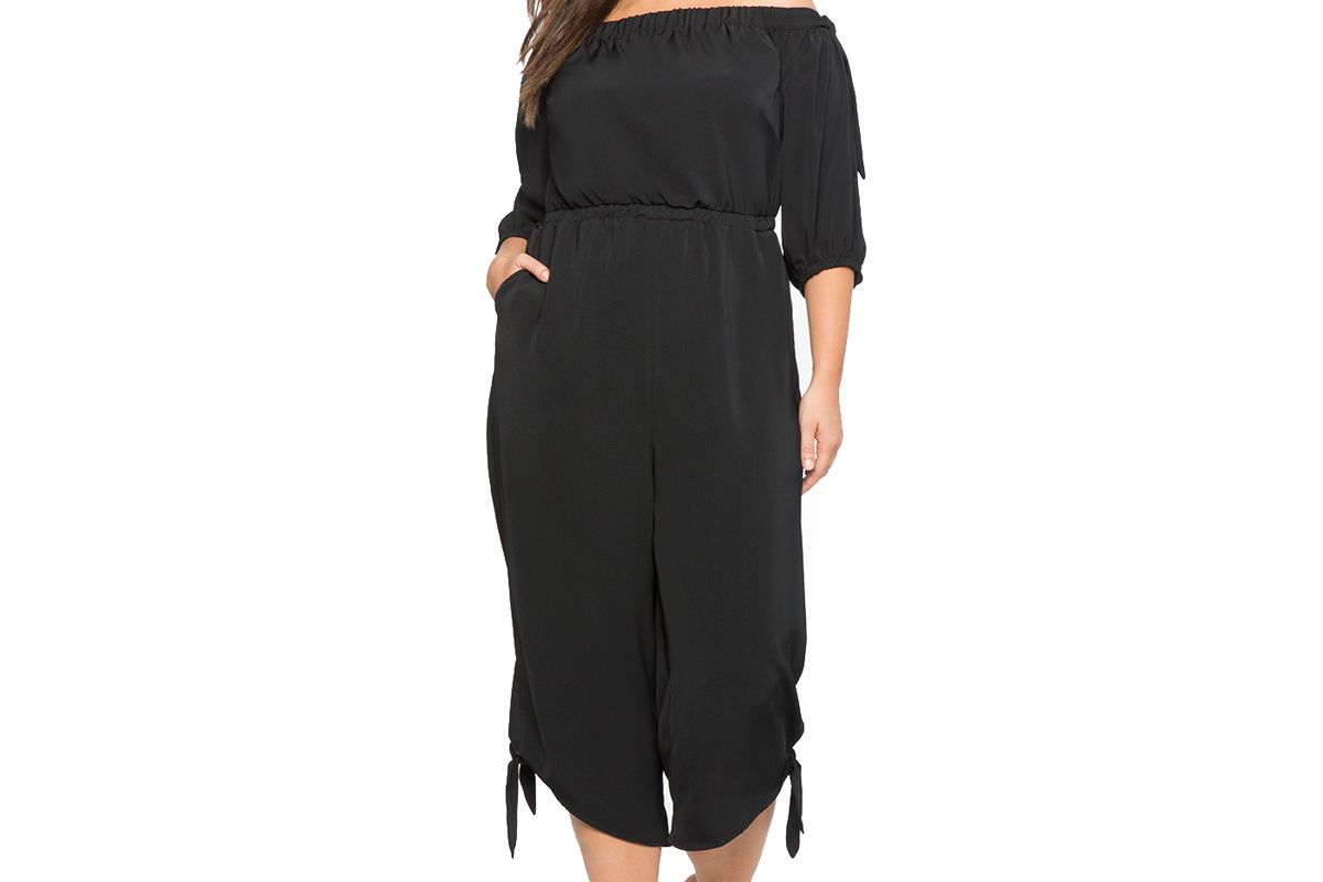 Off the Shoulder Cropped Jumpsuit