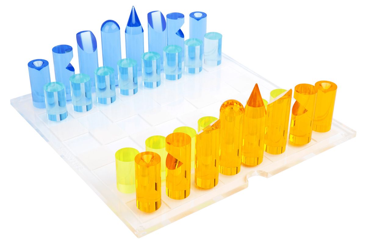 sunnylife lucite chess set