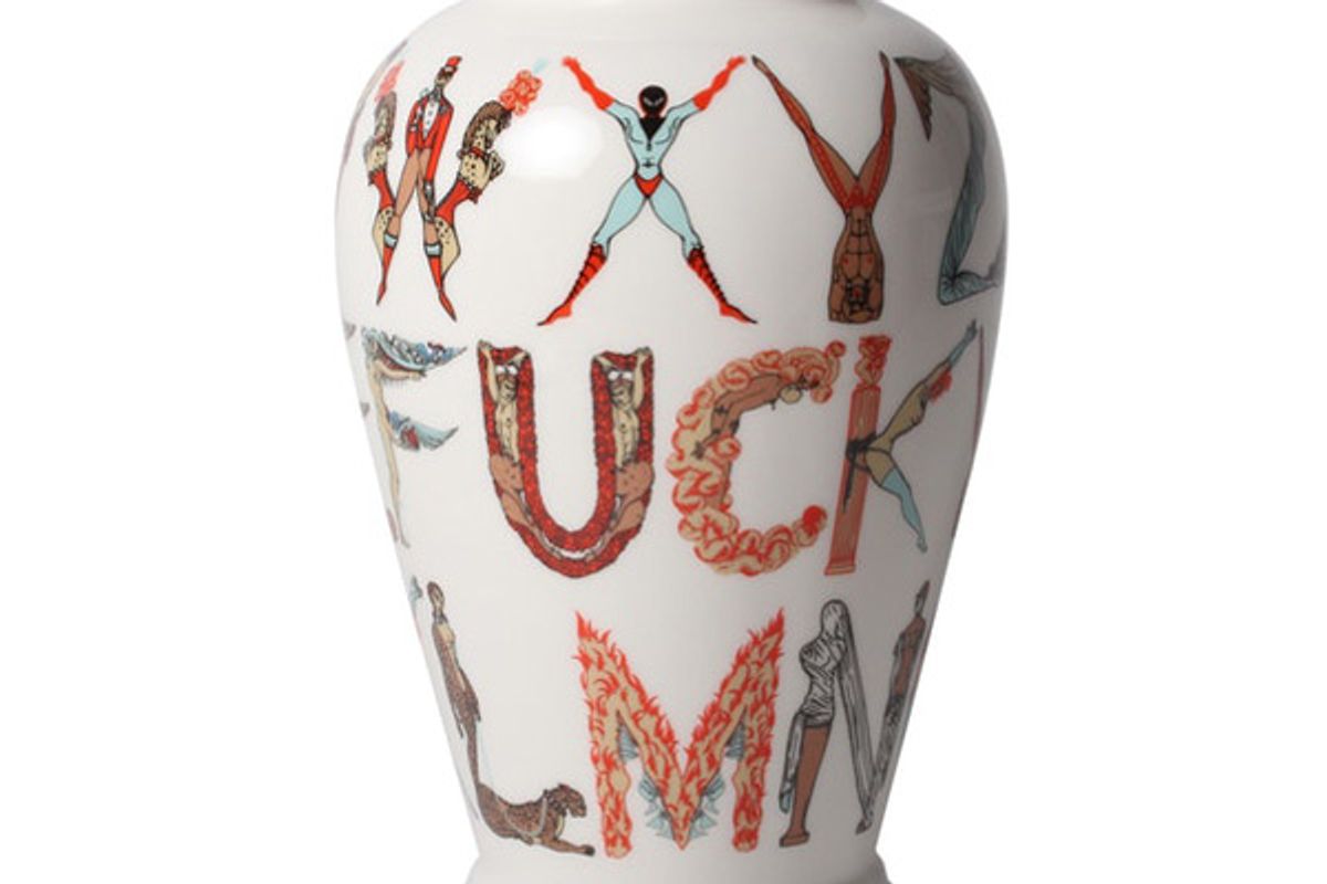 supreme alphabet vase white